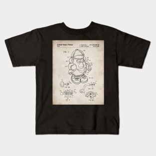 Mr Potato Head Patent - Potato Head Art - Antique Kids T-Shirt